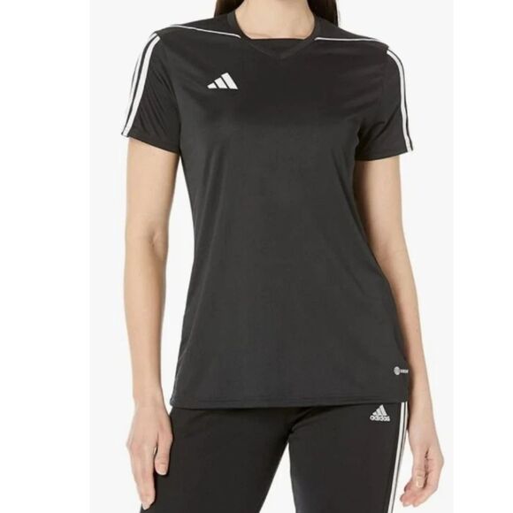 adidas Tops - NWT Adidas Womens Tiro 23 Black Sports Training Shirt Tshirt Tee Jersey Size L